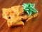 Homemade Peanut Brittle with Green Bow