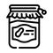 homemade peanut butter line icon vector illustration