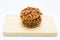 Homemade peanut crispy cookie on white background