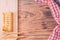 Homemade pineapple puff pastries on wooden background, Breakfast