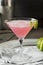 Homemade Pink Vodka Cosmopolitan Drink