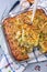 Homemade potato kugel is a dish of jewish cuisine