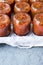 Homemade Preserved Tomato Paste Sauce in Glass Jar.