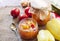 Homemade preserving. Zucchini and bell pepper salad in glass jar