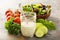 Homemade ranch dressing in a mason jar