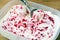 Homemade raspberry ice cream