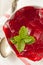 Homemade Red Cherry Gelatin Dessert