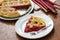 Homemade rhubarb pie