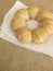 Homemade roll wreath