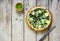 Homemade rustic vegetable pie  quiche