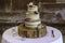 Homemade semi naked wedding cake