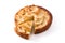 Homemade slice apple pie isolated