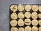 Homemade slice and bake rosemary butter cookies on cooling rack