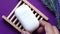 Homemade soap with dried lavender on table with copy space