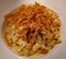 Homemade South German pasta, baked with cheese, onions and garlic