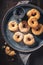 Homemade spanish donuts with sparkling with sugar. Traditional spanish cuisine