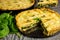 Homemade spinach quiche