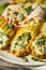 Homemade Stuffed Ricotta and Spinach Manicotti