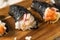 Homemade Sushi Temaki Hand Rolls