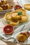Homemade tartlets with citrus curd