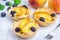 Homemade tartlets with fruits