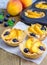 Homemade tartlets with fruits