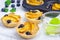 Homemade tartlets with fruits