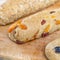 Homemade tasty biscotti with raisins and dried fruits. Italian t