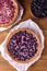 Homemade Tasty Blueberry Pie Tart With Berry Dessert Wooden Background Top View