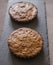 Homemade tasty cooked cakes on table