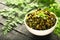 Homemade tasty  moringa leaves curry.