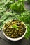 Homemade tasty  moringa leaves curry.