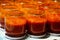 Homemade tomato sauce in the jars traditional prep for the winter months