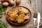 Homemade traditional potato pancakes or latke