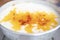 Homemade Turkish yogurt soup.