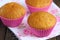 Homemade vanilla muffins