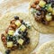 Homemade vegan taco ingredients on the table