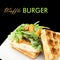 Homemade waffle burger