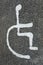 Homemade wheelchair accessible parking sign.