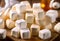 Homemade white marshmallows. Homemade healthy sweets. close up