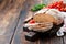 Homemade whole wheat bread with sundried tomatoes and herbs