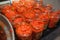 Homemade winter food called ajvar made from roasted red peppers