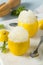 Homemade Yellow Lemon Italian Ice