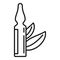 Homeopathy ampule icon, outline style