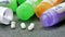 Homeopathy homeopathic medicine globules pills tubes macro closeup