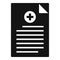 Homeopathy medical paper icon, simple style