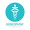 Homeopathy medical vector logo