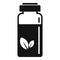 Homeopathy syringe bottle icon, simple style