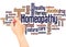 Homeopathy word cloud hand writing concept