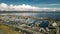 Homer Spit from above in Homer, Alaska. Aerial view